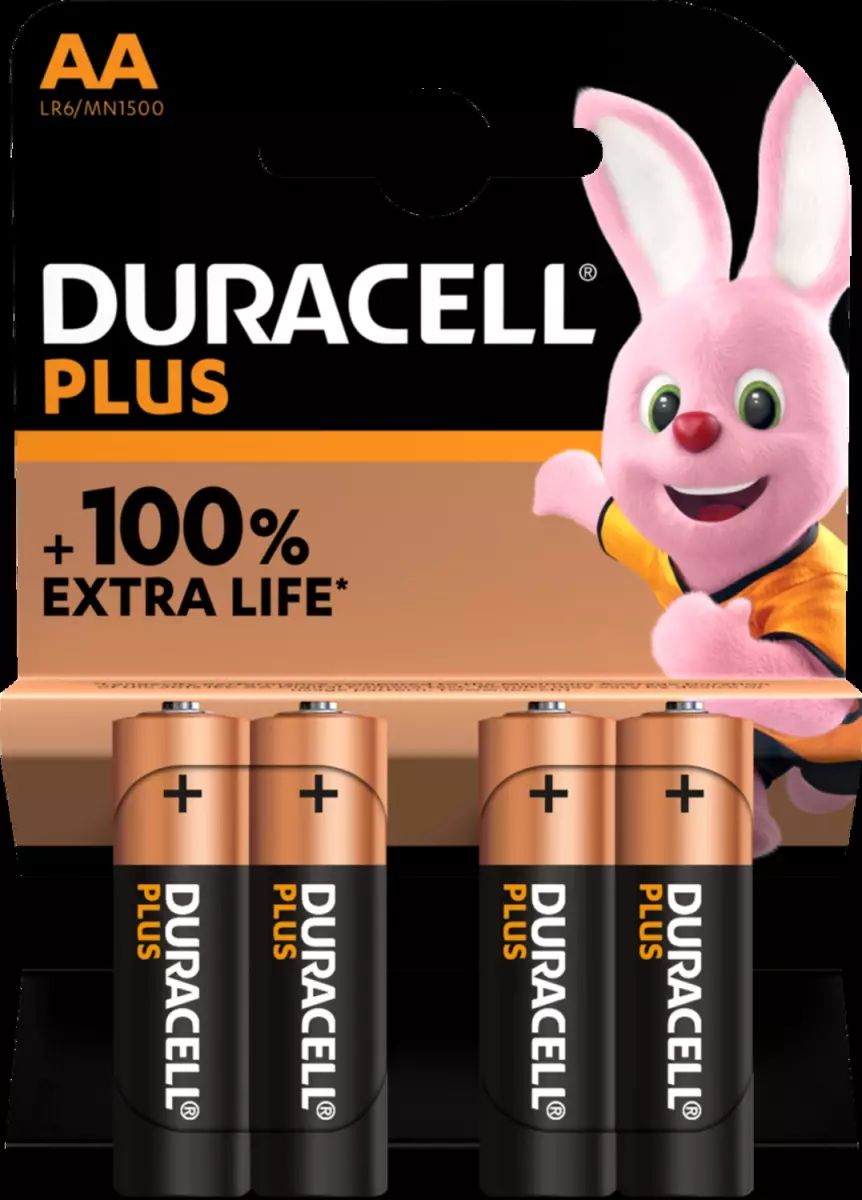 Duracell Plus  Alkaline Batterie MN1500  4er-Blister
